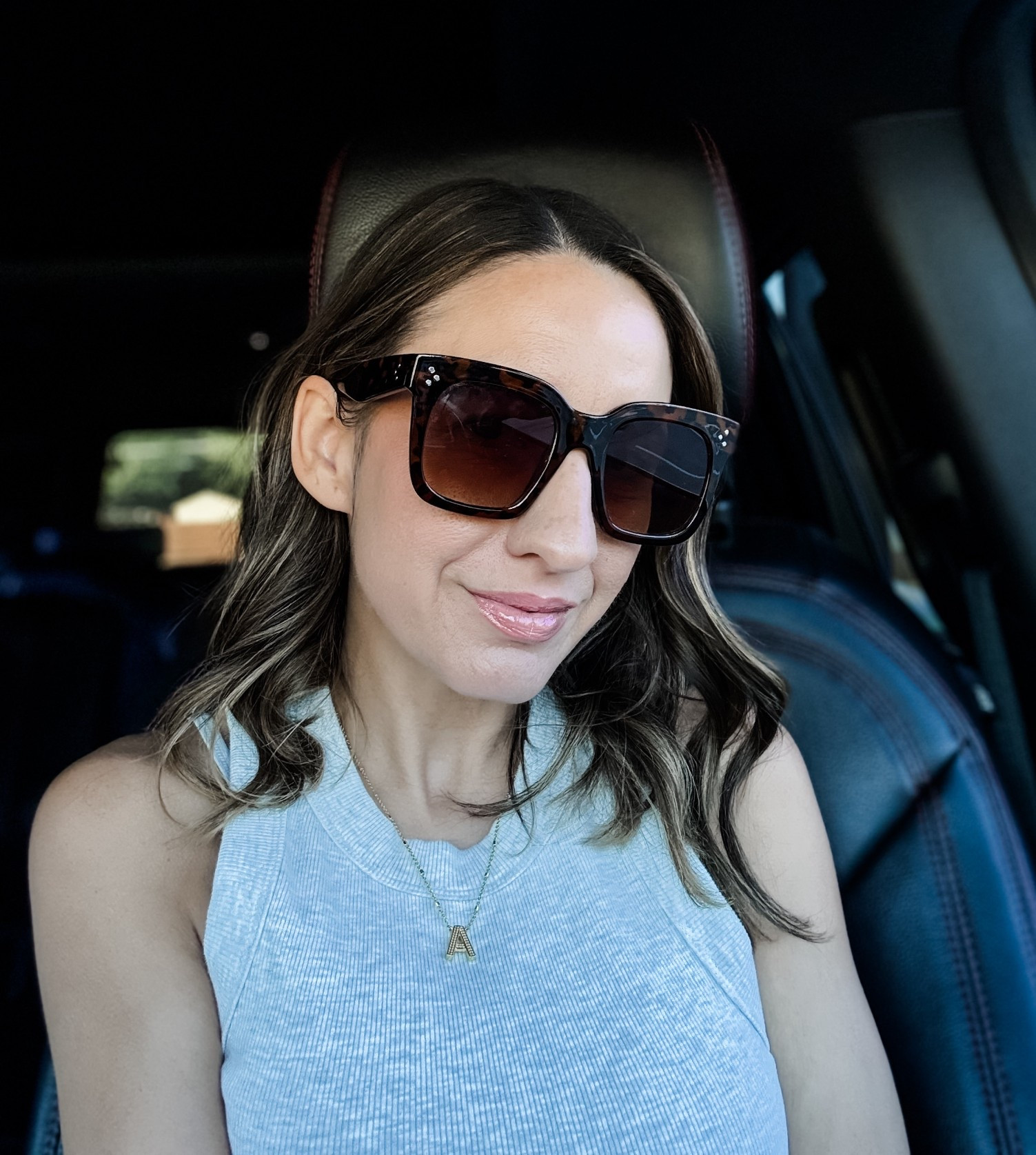 Spring style. 
Tortoise shell is glasses, grey tank top, and gold dainty necklace.
-Old Navy tank top. Runs tts. 
-Kendra Scott necklace 
-Lip combo is  Maybelline lip liner shade Big Lift
Maybelline plumper gloss shade Reef 



#LTKBeauty #LTKPetite #LTKOver40