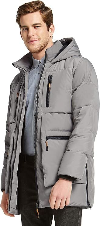 Orolay Men's Thickened Down Jacket Hooded Winter Coats with 6 Pockets | Amazon (US)