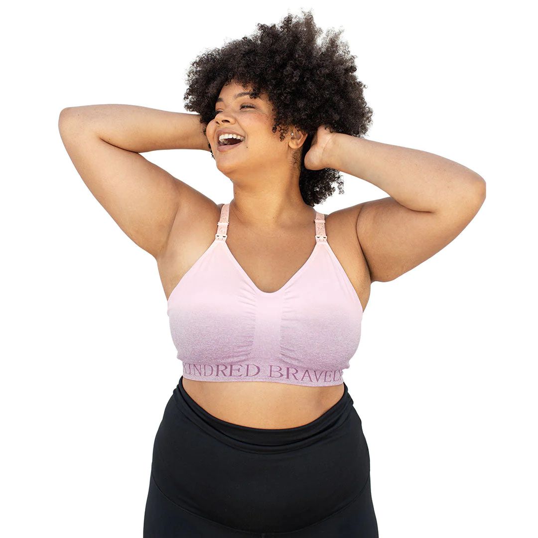 Sublime® Hands-Free Pumping & Nursing Sports Bra | Ombre Purple | Kindred Bravely