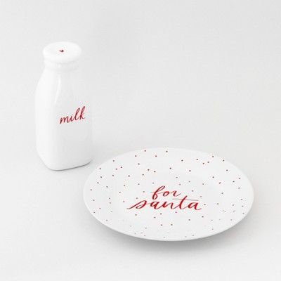 Milk &#38; Cookies Stoneware Plate and Cup Set - Sugar Paper&#8482; + Target | Target