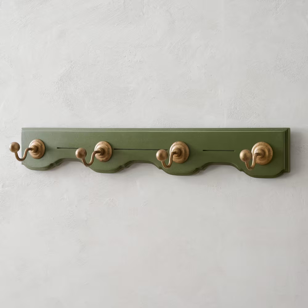 Drew Wood and Brass Hook Rack | Magnolia