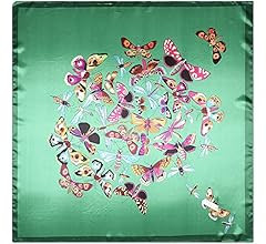 35 x 35 Women Square Silk Like Hair Scarf Head Sleeping Wrap Satin Headscarf | Amazon (US)
