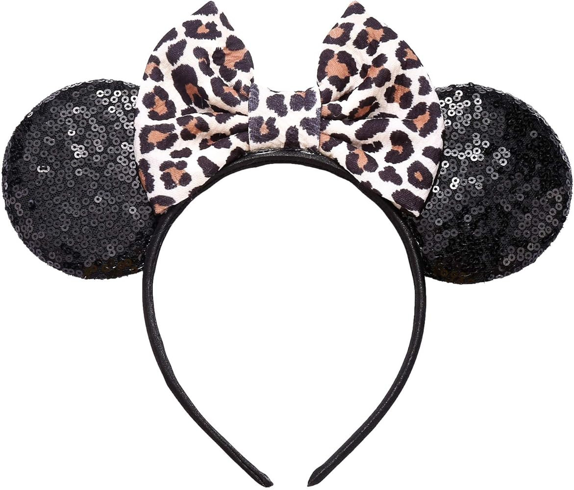 JIAHANG Mouse Ears Bow Headband Sequin Hair Hoop, Party Decoration Costume Accessories for Girls ... | Amazon (US)