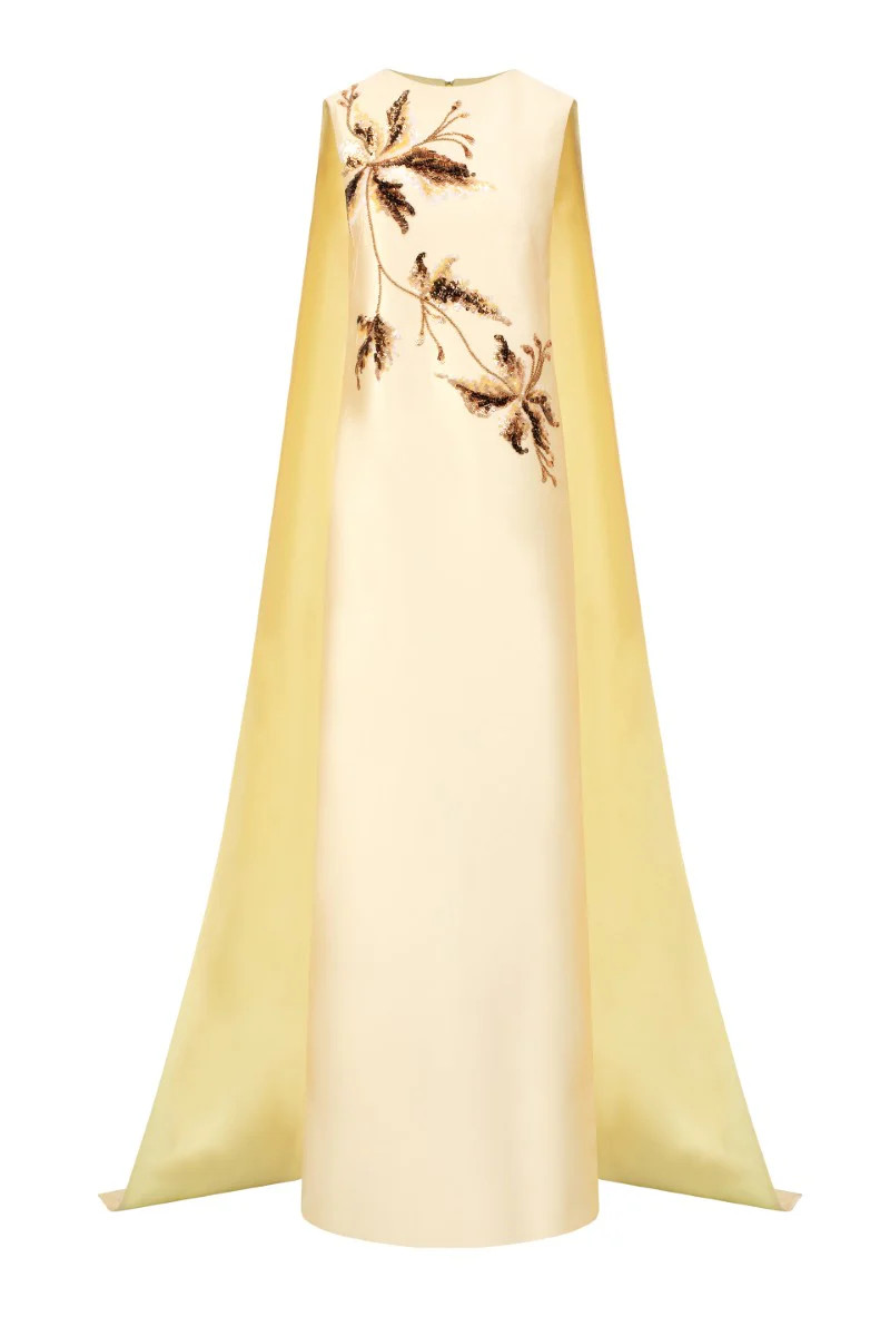 LYSANDRA ROYAL TAFFETA DRESS IN PALE YELLOW | 21Six | CULT MIA | CULT MIA UK LTD