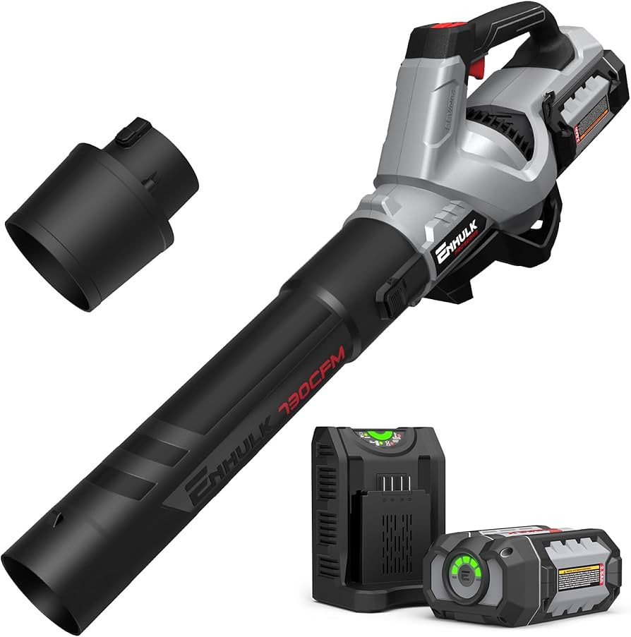 Enhulk 58V Cordless Leaf Blower, 730CFM 145MPH Brushless Power, with 2.5Ah Battery & Charger, Var... | Amazon (US)