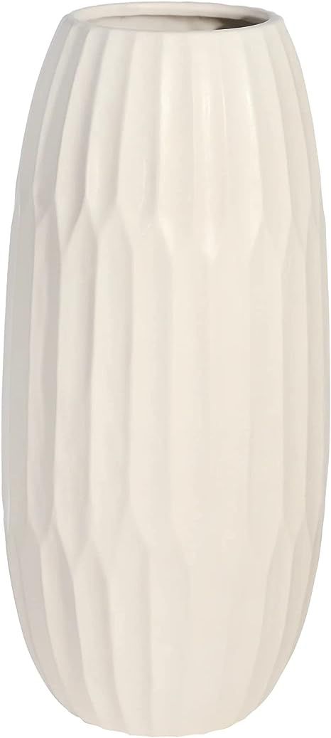 Sagebrook Home Ceramic 16"" Vase , White, 7 x 7 x 16 (14651-03) | Amazon (US)