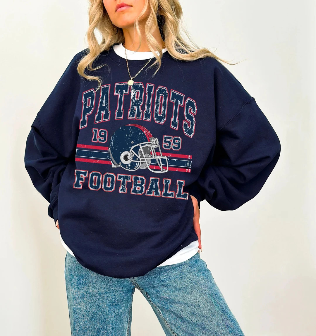 Patriots Football Sweatshirt Shirt Retro Style 90s Vintage - Etsy | Etsy (US)