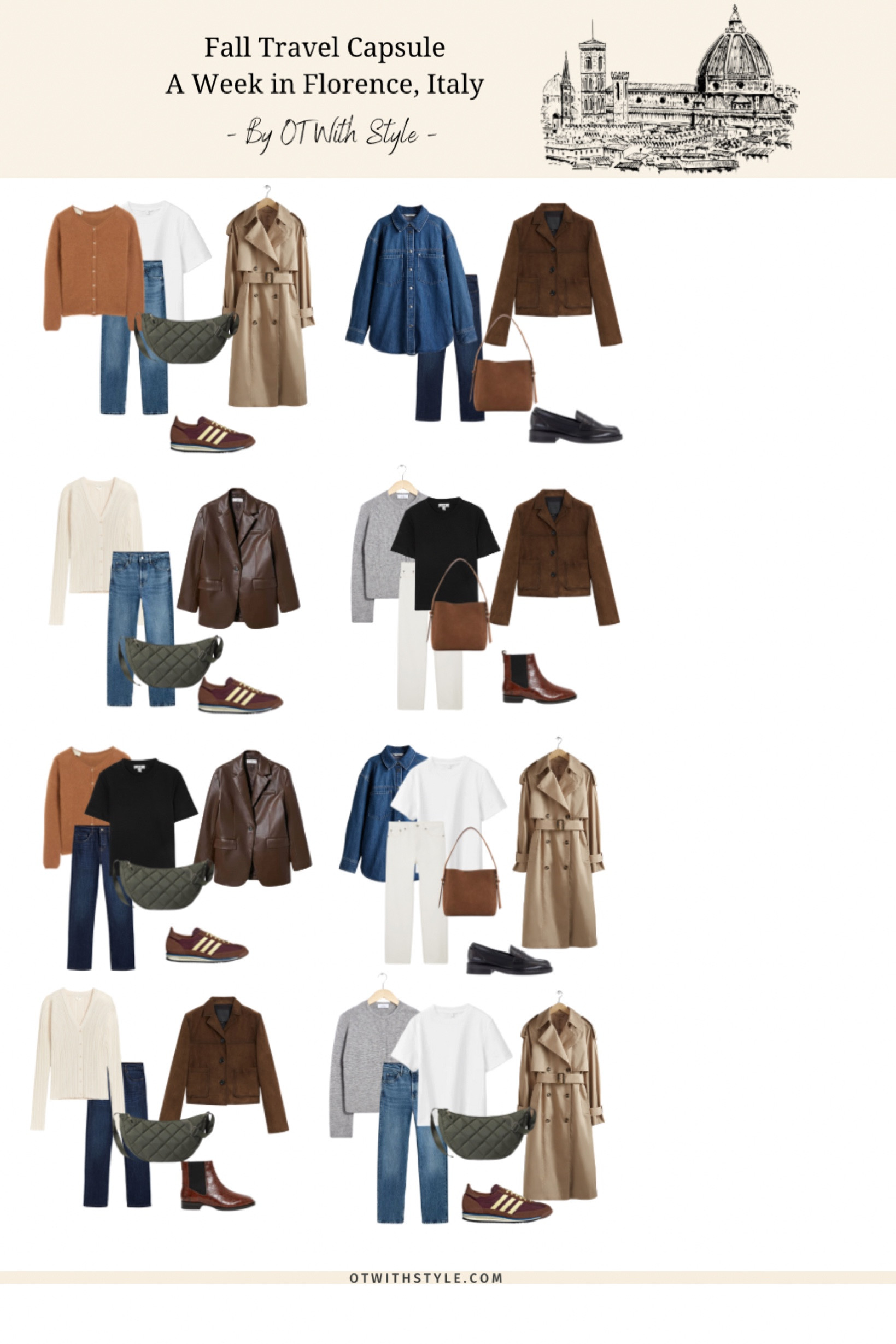 Italy Fall Travel Capsule- Outfit Ideas 🧳
Packing list for a seven-days vacation in Italy in fall 🤎🍁


#LTKeurope #LTKautumn #LTKtravel