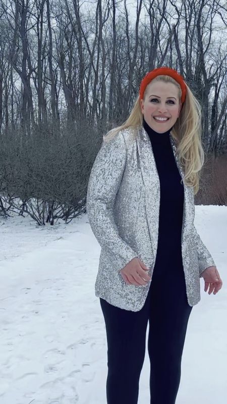 The perfect holiday outfit for Christmas and New Year’s Eve. I’m obsessed with this sequin blazer from Express. 

You can wear it year after year. It’s a classic piece to add to your wardrobe.
Who doesn’t love sequins? Right!

Sequin blazer medium, turtleneck medium, Skinny pant large
 




#LTKworkwear #LTKSeasonal #LTKshoecrush #LTKstyletip #LTKitbag #LTKfindsunder50 #LTKfindsunder100 #LTKsalealert #LTKover40 #LTKmidsize  #LTKGiftGuide #LTKHoliday #LTKU #LTKVideo #LTKparties #LTKtravel