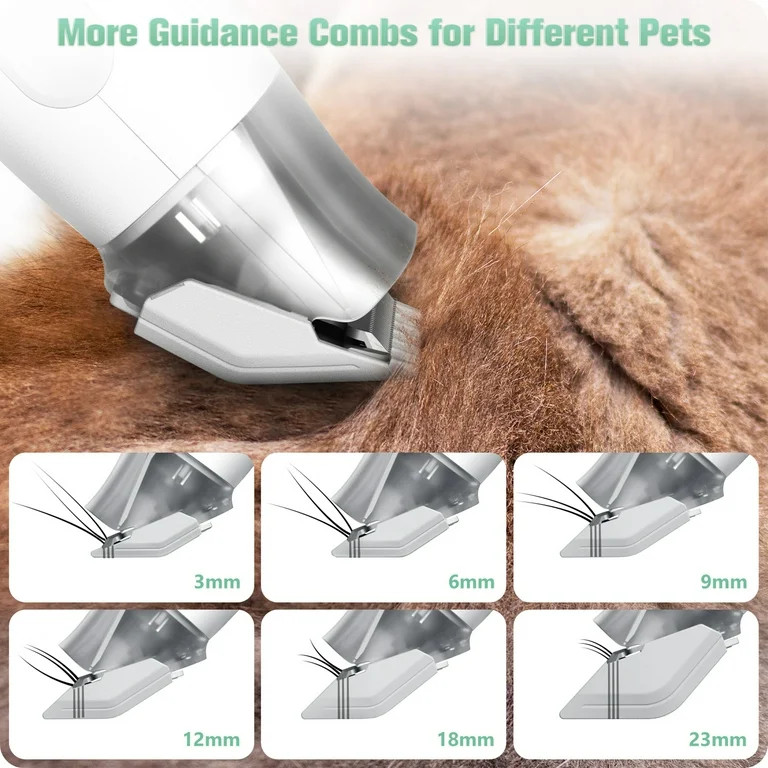 Homeika Pet Grooming Kit & Vacuum 99% Pet Hair Suction, 8 Pet Grooming Tools, 6 Nozzles, 1.5L Cup... | Walmart (US)