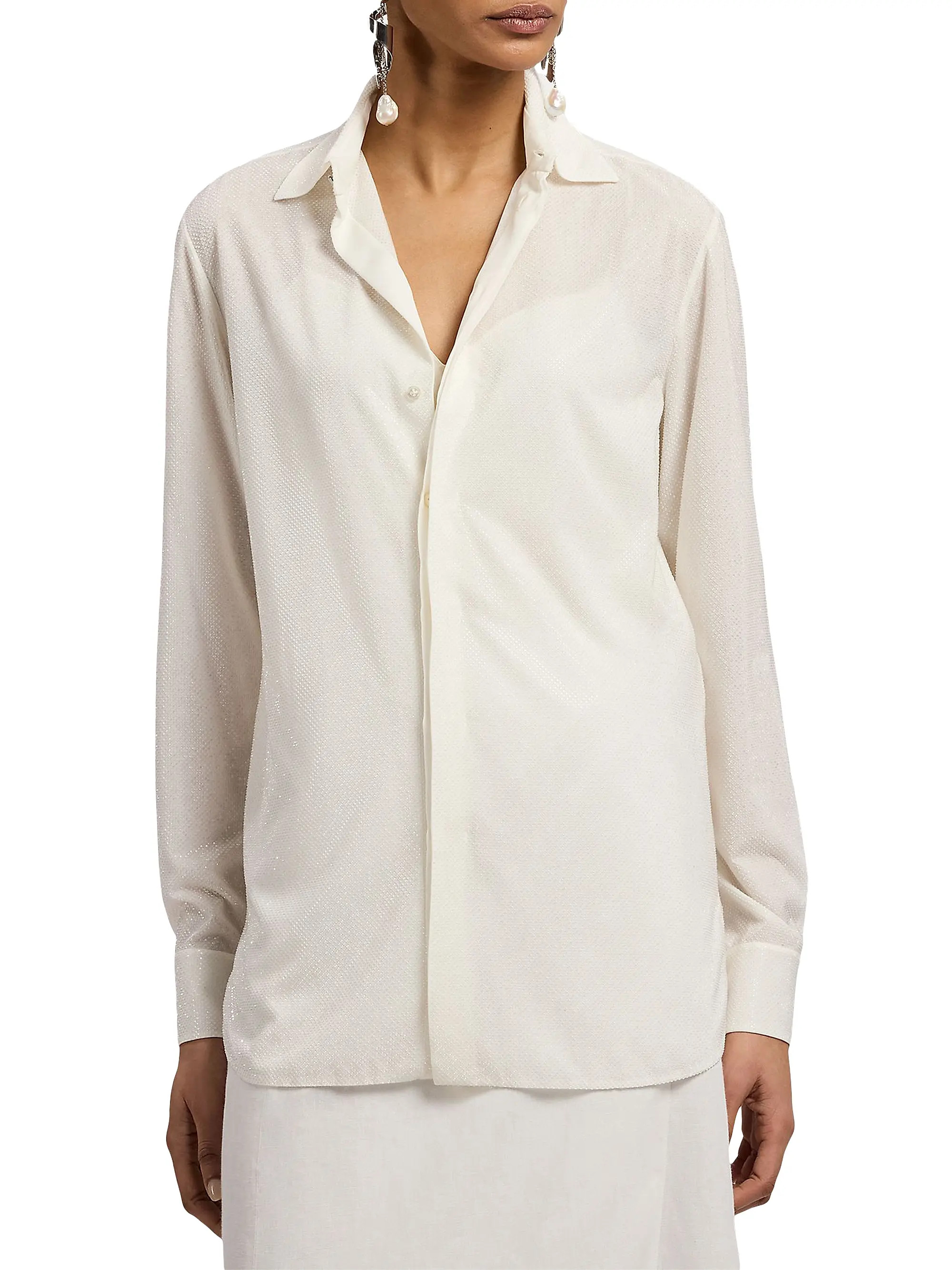 Ralph Lauren Collection Adrien Silk Relaxed-Fit Shirt | Saks Fifth Avenue | Saks Fifth Avenue