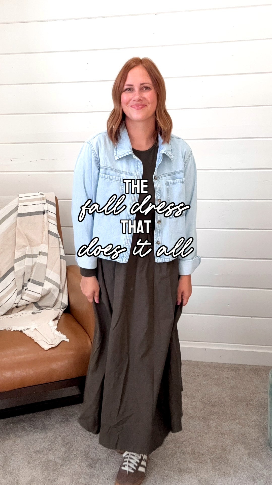 Comment dress below and I’ll send you the link to shop! 

I’ve officially entered my comfy dress era 🍁 this one checks every box. It’s soft, easy to style, has pockets (a must) and comes in all the best fall colors 🤎

#fallfashion #outfitinspo #comfystyle #falloutfitideas #everydaystyle #ootdfall #momstyle #affordablefashion 

#LTKFindsUnder50 #LTKWorkwear