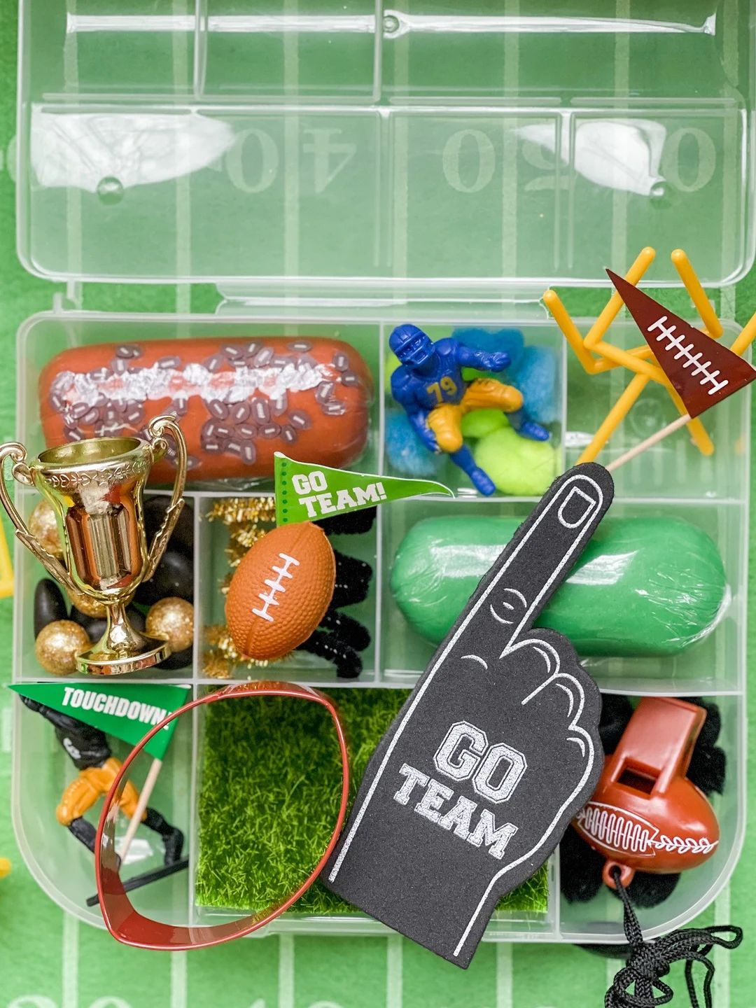 Football Play Dough Sensory Kit| Play Dough Kit| Montessori Gift| Busy Box| Kids Gift | Etsy (US)