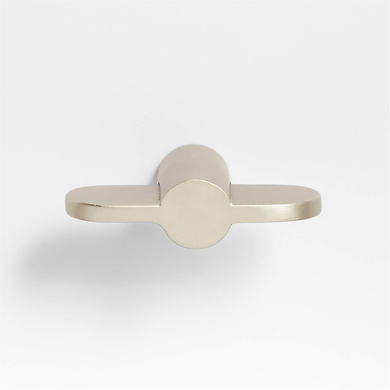 Flat Bar Brushed Nickel Cabinet Knob + Reviews | Crate & Barrel | Crate & Barrel