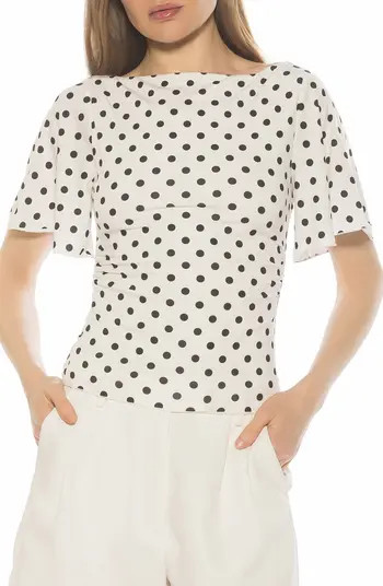 Alexia Admor Jan Boat Neck Short Sleeve Ruched Top | Nordstromrack | Nordstrom Rack