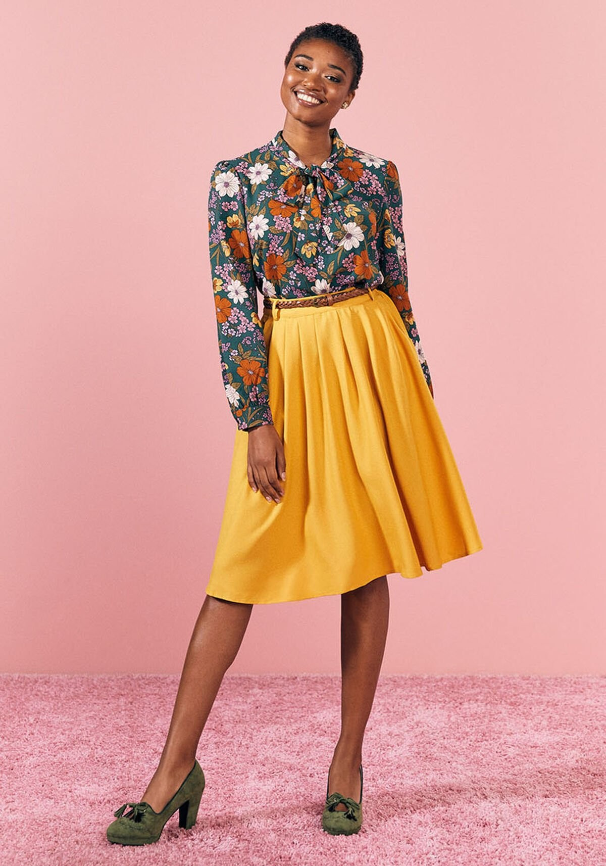 Breathtaking Tiger Lilies Midi Skirt | ModCloth Inc. (App)