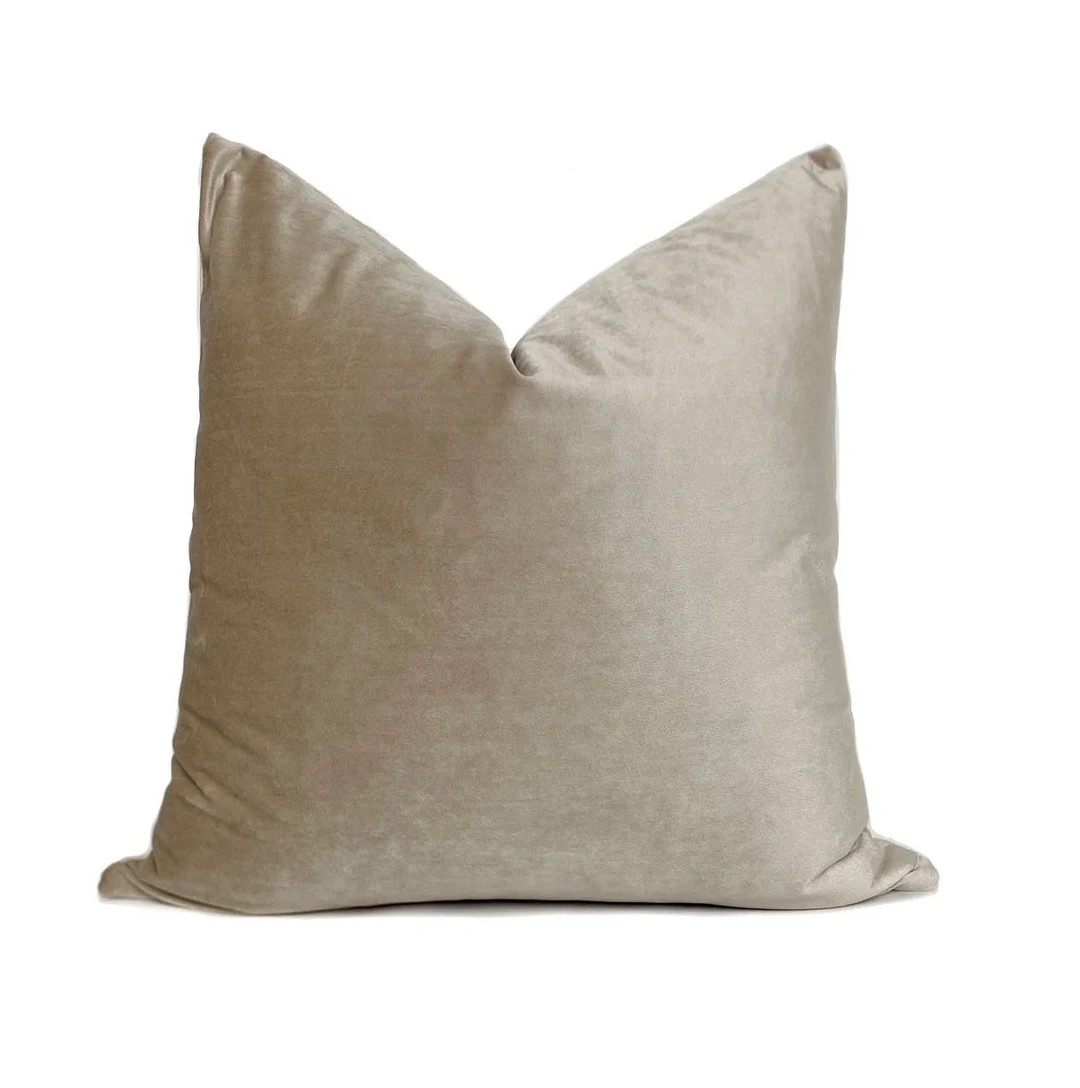 Velvet Pillow Cover | Champagne | Light Gold Velvet | Throw Pillows | Pillow Covers | Hollywood R... | Etsy (US)