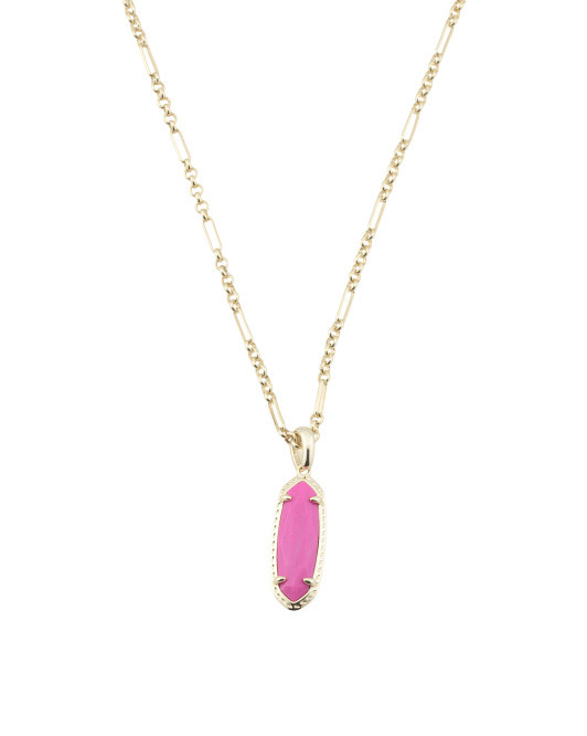 Gold Eva Magenta Small Long Pendant Necklace | TJ Maxx