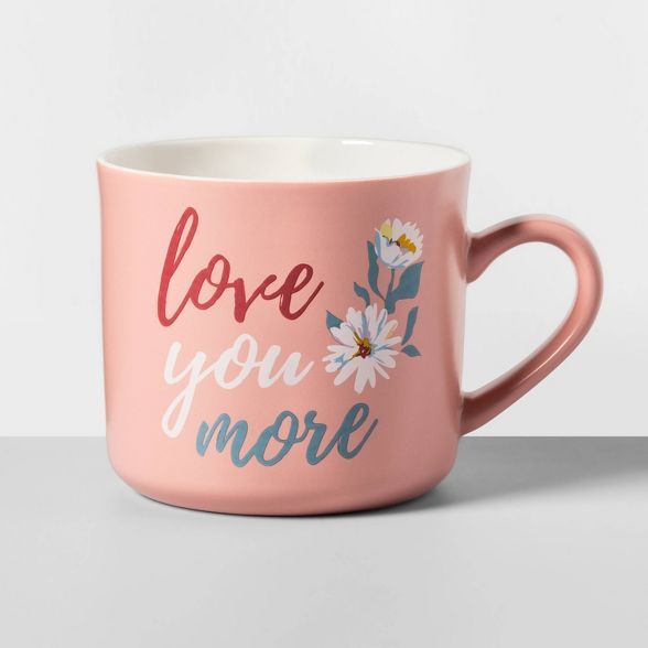 16oz Stoneware Love You More Mug Pink - Opalhouse™ | Target