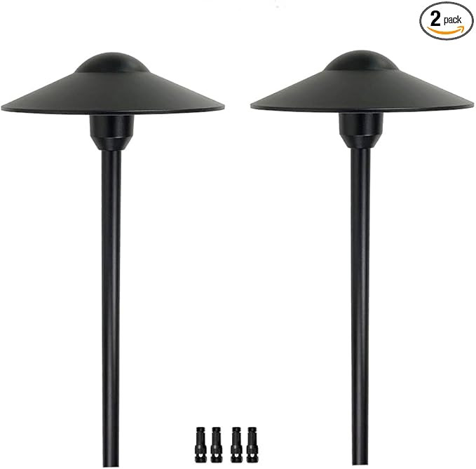 Arrownine Cast Aluminum Low Voltage Landscape Path Area Spread Lighting Pathway Lights Included G... | Amazon (US)