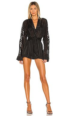 Camila Coelho Amelia Romper in Black from Revolve.com | Revolve Clothing (Global)