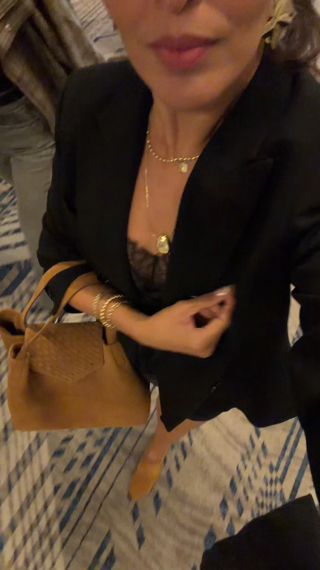 Size 6 in blazer size small and Cami and size 4 in shorts. Shoes are true to size super comfortable. They do feel like butter and I love the bag is super roomy and soft as well. ￼

#LTKCon #LTKdayinmylife #LTKgrwm