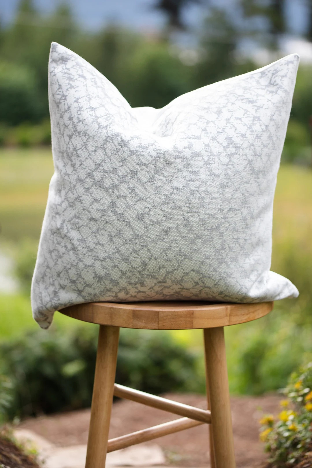 PEARL || Gray & Ivory Indoor/Outdoor Pillow Cover • Outdoor Pillow • Sunbrella Pillow • Out... | Etsy (US)