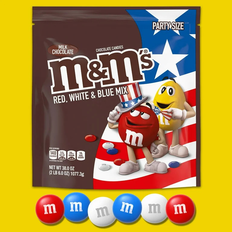 M&M's Milk Chocolate Candy Summer Bulk Pack, Party Size - 38 oz Bag - Walmart.com | Walmart (US)