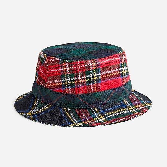 English wool bucket hat in cocktail plaid | J.Crew US