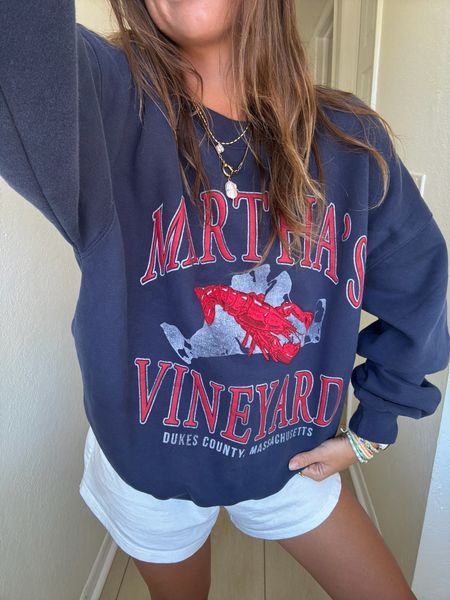 abercrombie has had the cutest graphics recently!! this crewneck is giving coastal granddaughter vibes and it’s on sale rn!! 

crewneck, spring outfit, summer outfit, vacation outfit, linen shorts 

#LTKfindsunder50 #LTKsalealert #LTKSeasonal