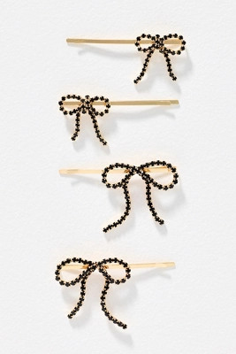 Crystal Bow Bobby Pins, Set of 4 | Anthropologie (US)