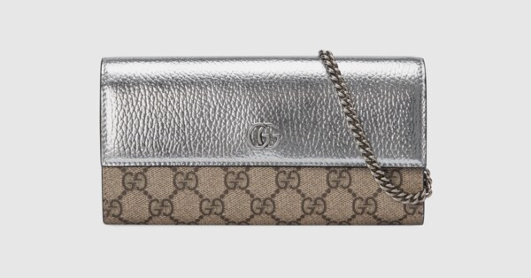 GG Marmont bi-color chain wallet | Gucci (US)