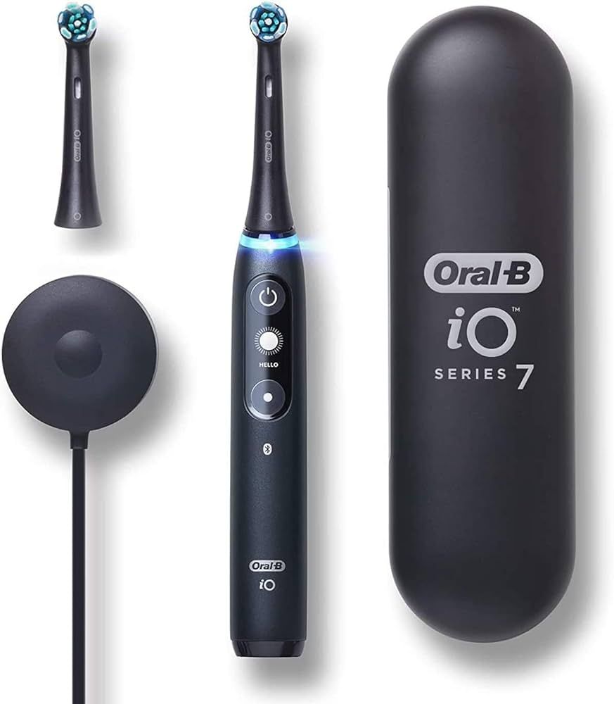 Oral-B iO Series 7 Electric Toothbrush with 1 Replacement Brush Head, Black Onyx, 3 Count (Pack o... | Amazon (US)