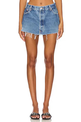 EB Denim Angeli Mini Skirt in Vintage Denim from Revolve.com | Revolve Clothing (Global)