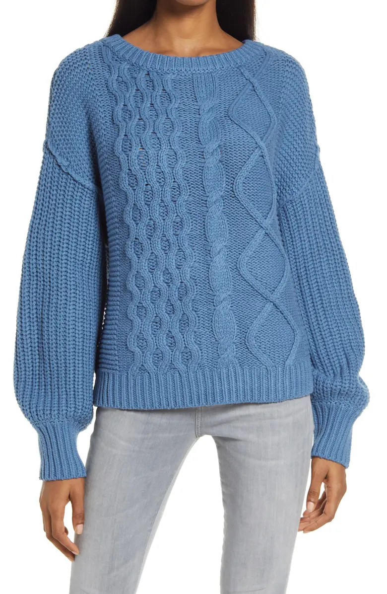 Dream Cable Crewneck Sweater | Nordstrom