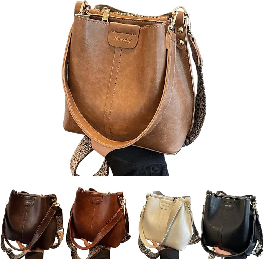 Crossbody Bags Purse for Women Trendy Vintage Travel Shoulder Bucket Bag Handbag Large Capacity F... | Amazon (US)