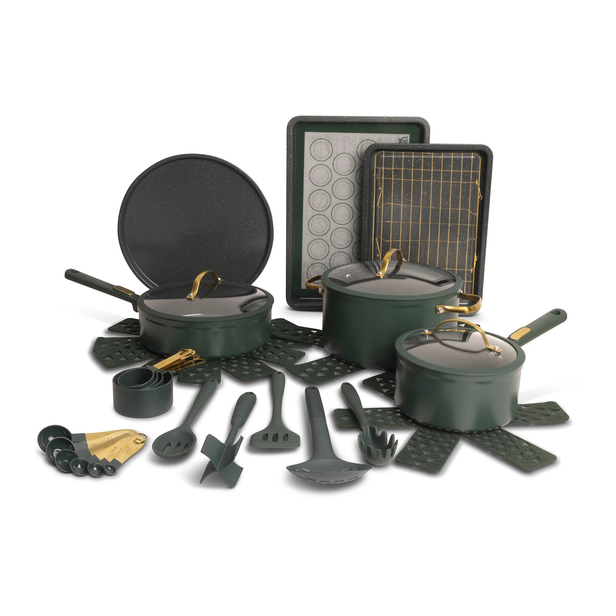 Thyme & Table 32-piece Aluminum Cookware Set- Green | Walmart (CA)