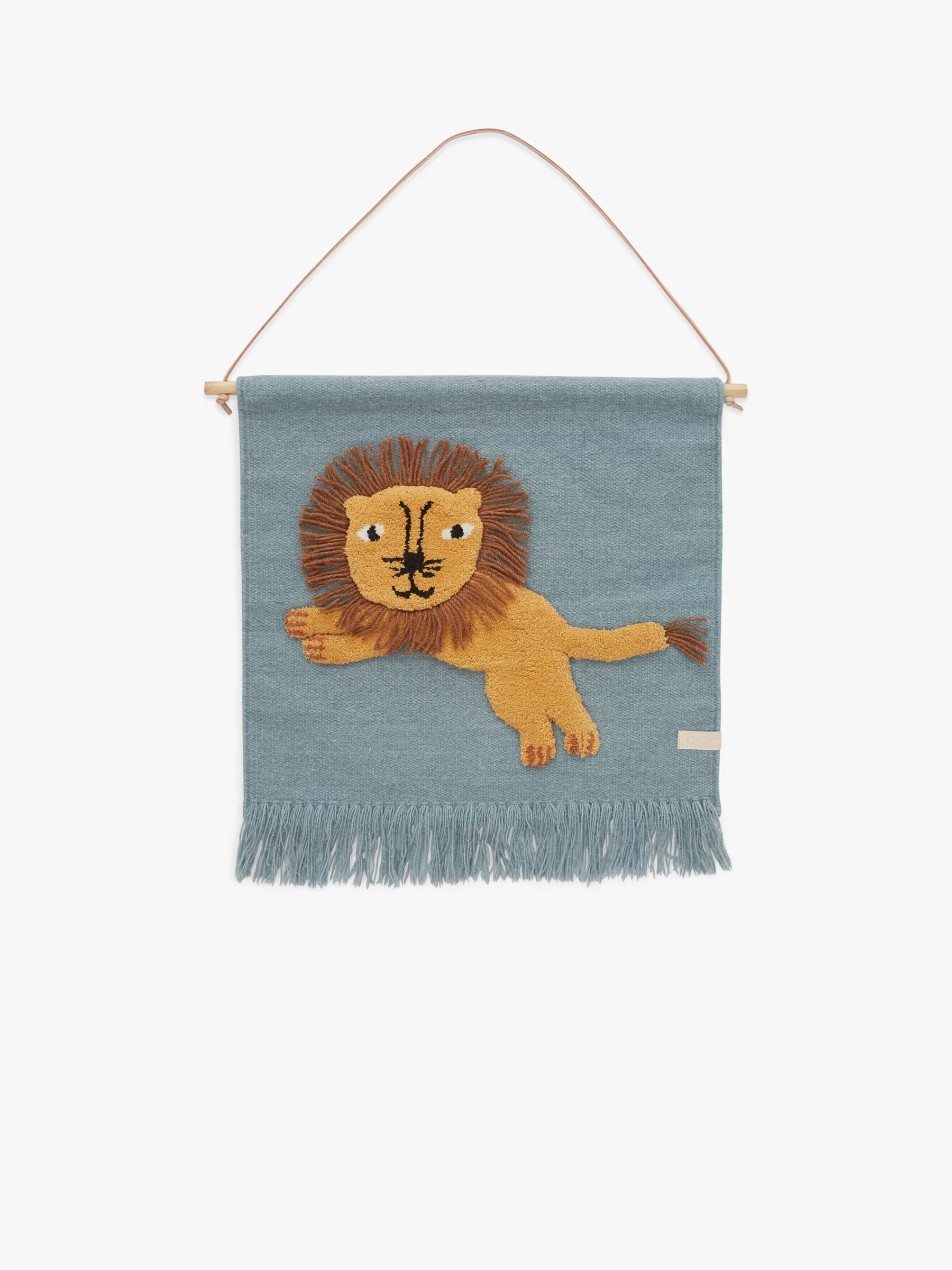 OYOY MINI Jumping Lion Wall Hanging Decoration, Multi | John Lewis (UK)