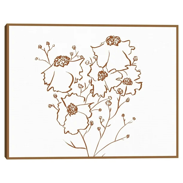 Blooms Alt V1 by Kayleigh Wold Framed Canvas Art Print | Walmart (US)