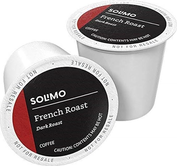 Amazon Brand - Solimo Dark Roast Coffee Pods, French Roast, Compatible with Keurig 2.0 K-Cup Brew... | Amazon (US)