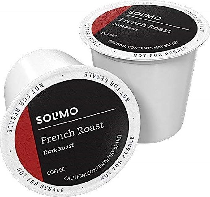 Amazon Brand - Solimo Dark Roast Coffee Pods, French Roast, Compatible with Keurig 2.0 K-Cup Brew... | Amazon (US)