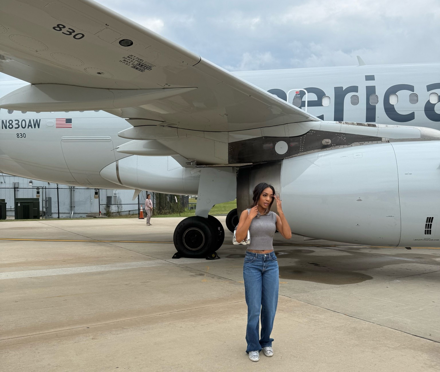 Cute and comfy airport look 