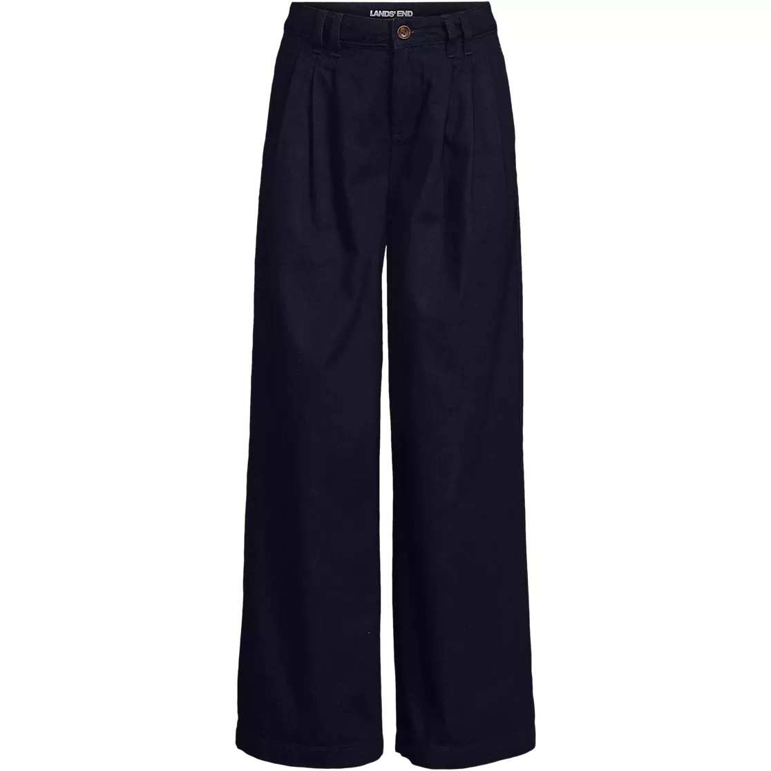 Women's Lightweight Denim Mid Rise Pleated Slouchy Jeans | Lands' End (US)