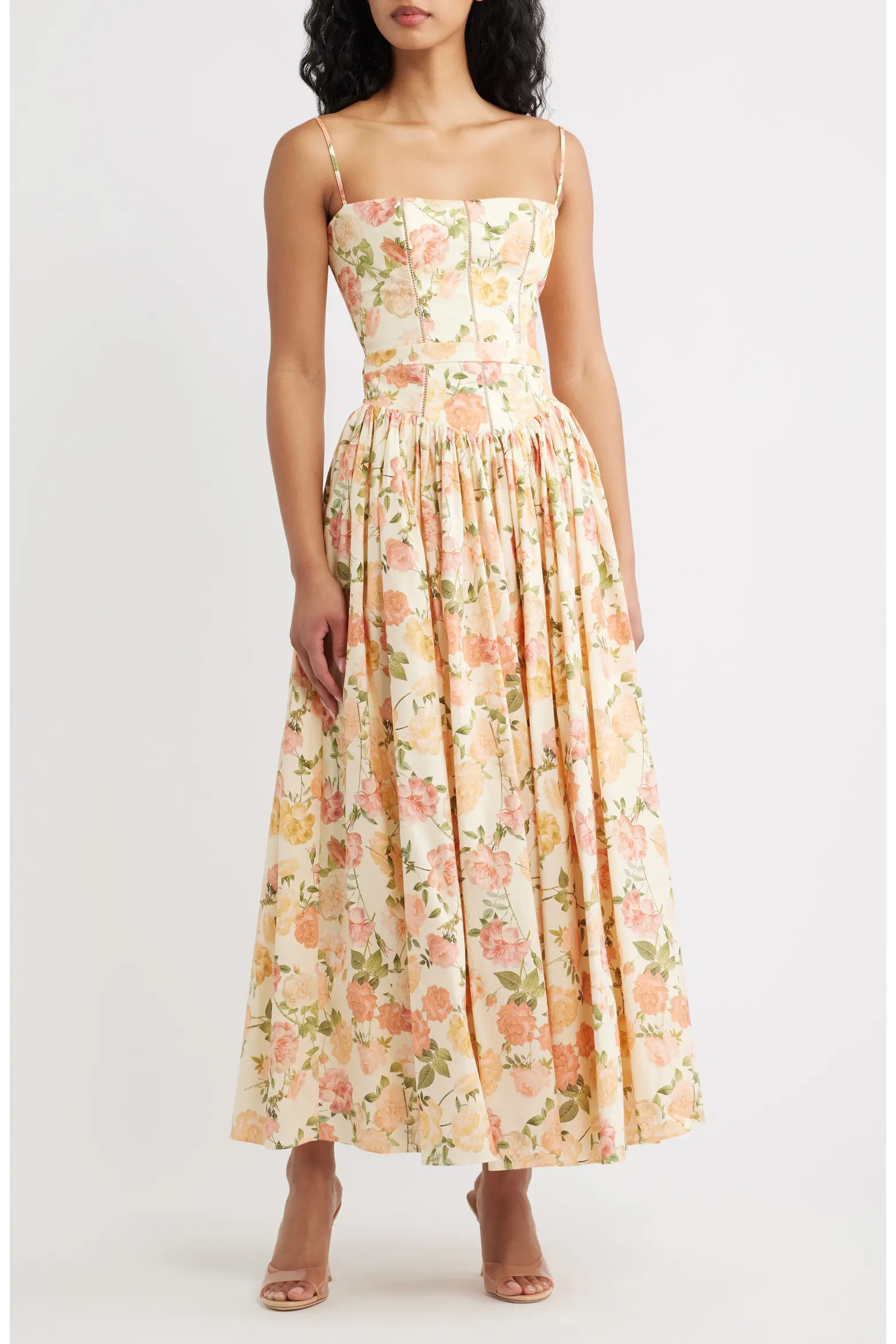 Ysabella Floral Stretch Cotton Maxi Sundress (Women) | Nordstrom | Nordstrom