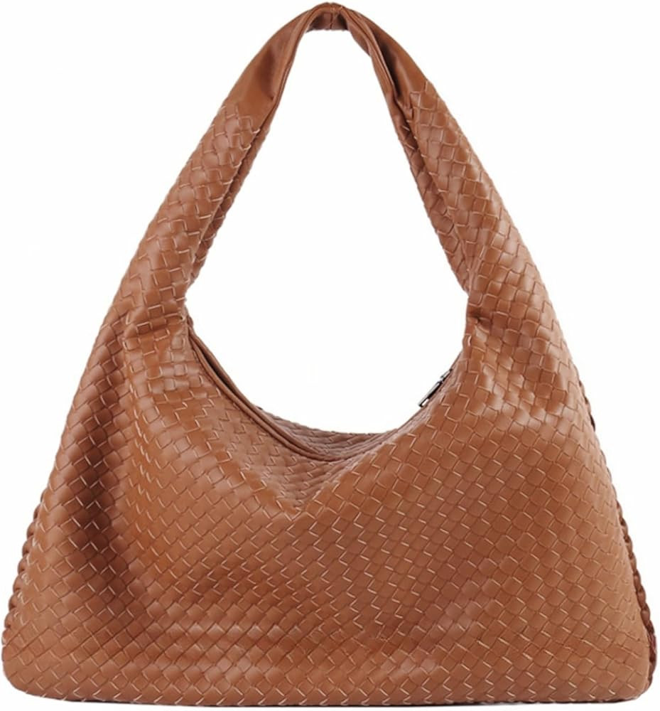 2023 Woven Leather Hobo Bag for Women Top-handle Shoulder Bag, Tote Bags for Women Soft Vegan Han... | Amazon (US)
