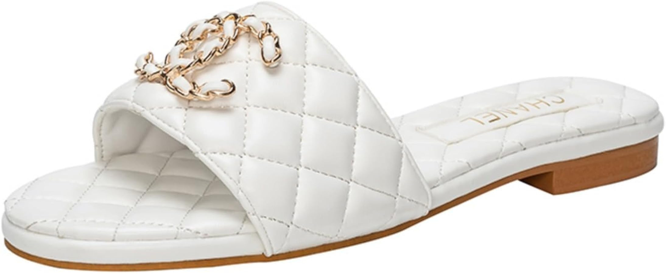 XWB Women's sandals Open Toe Slide Sandals Cute Slip on Flat Sandals for Summer | Amazon (US)