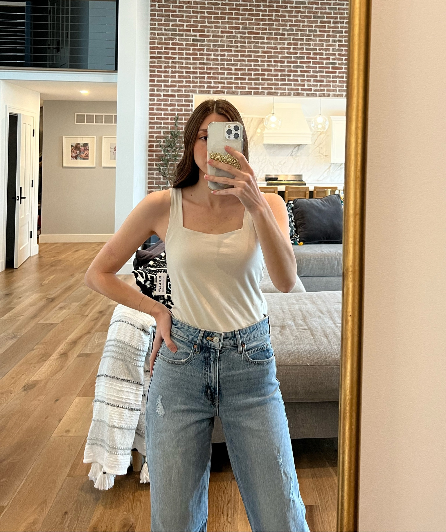 Neutral bodysuit from old navy. I’m in a small tall and will return for small regular. 

#LTKFind #LTKfit #LTKunder50