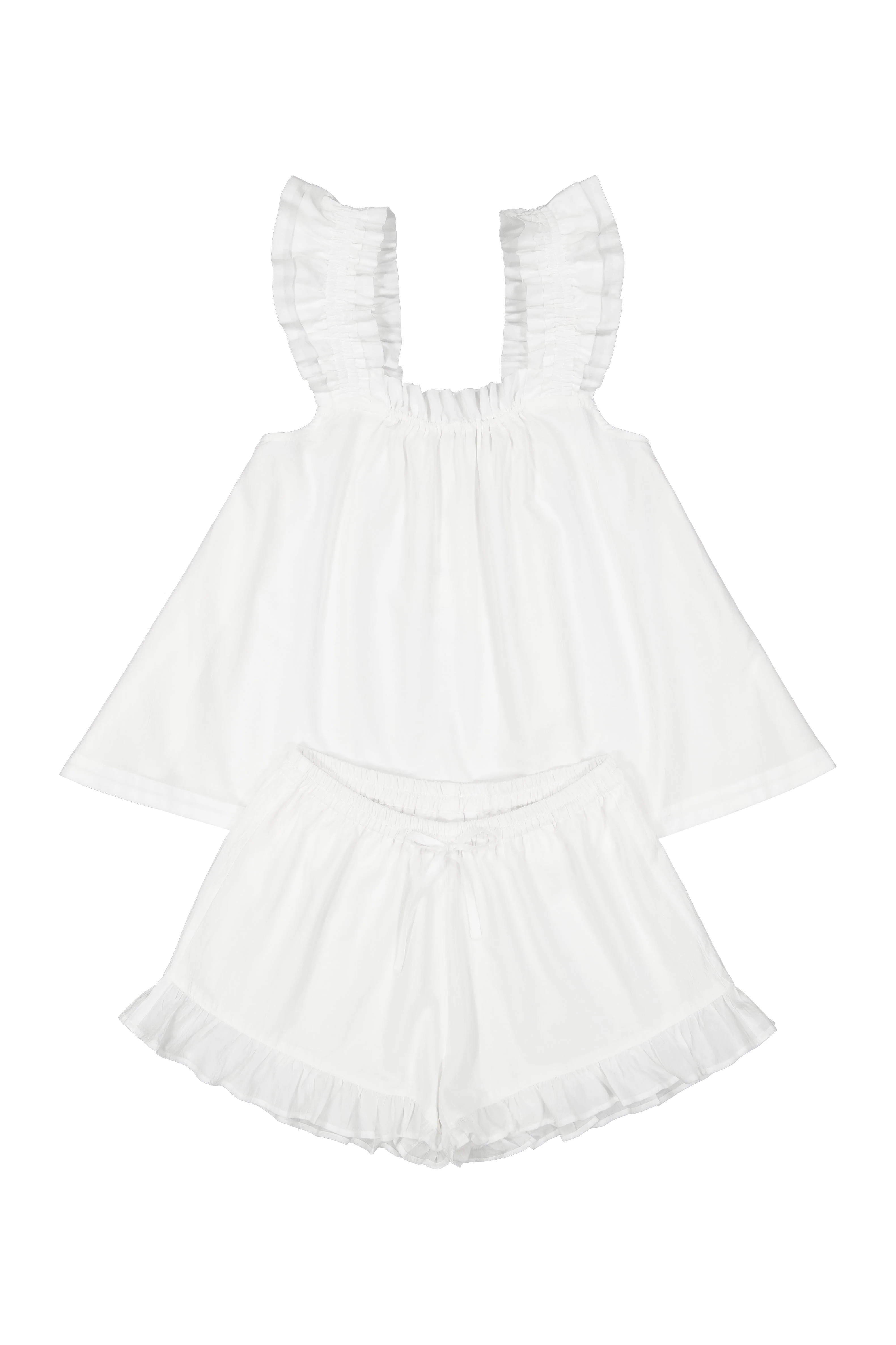 Nicolette Sleep Set - White Washed Cotton | Piyama US