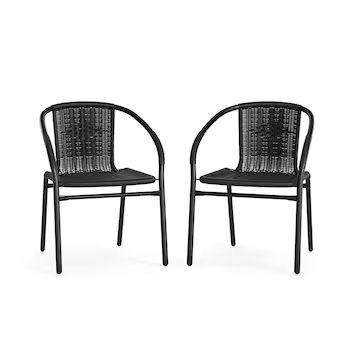 Flash Furniture Set of 2 Lila Contemporary/Modern Dining Arm Chair (Metal Frame) | Lowe's