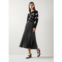 Laurie Black Pleated Skirt, Black | L.K. Bennett (UK)